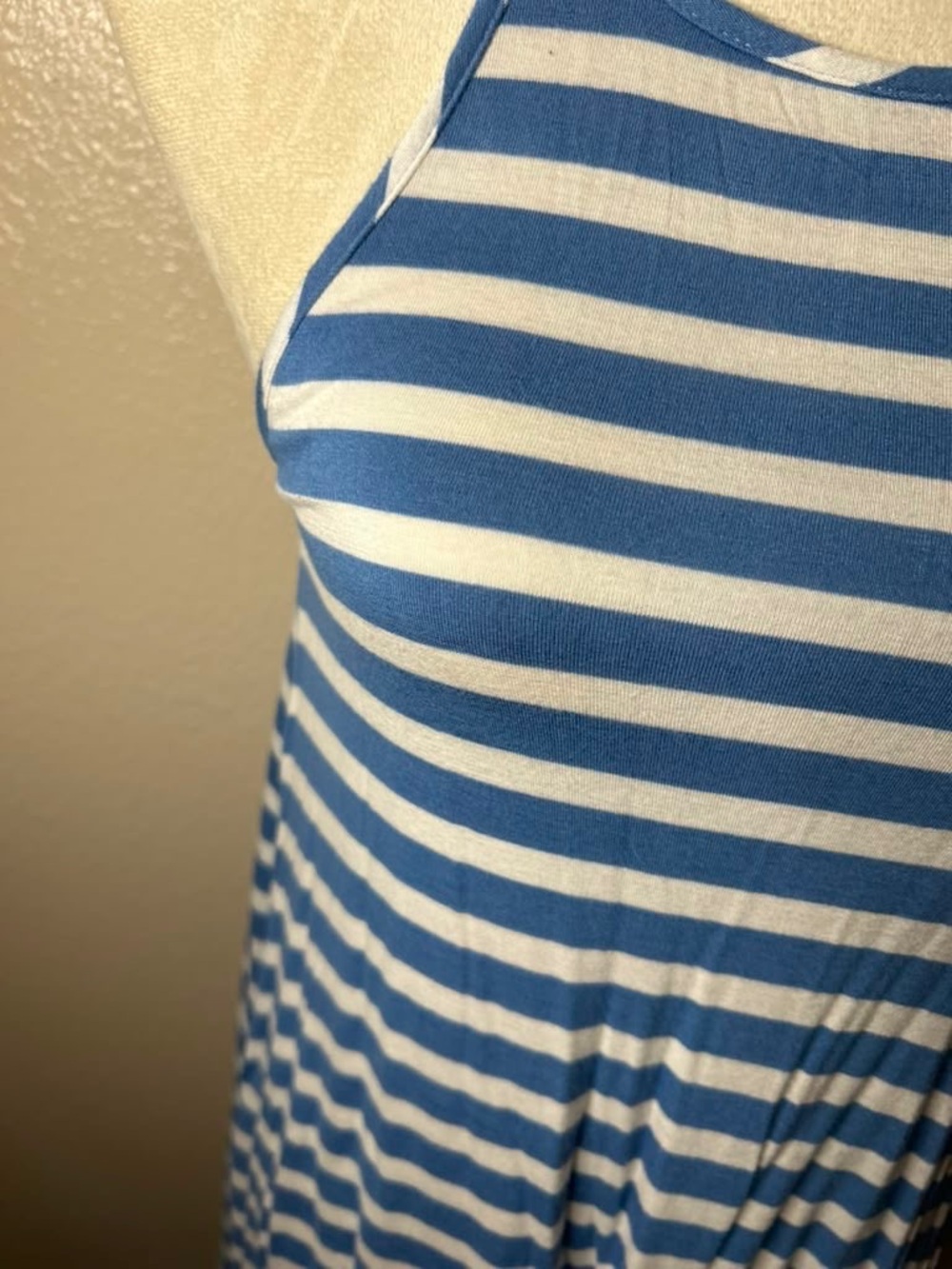 Blue and White Striped Sundress Size Small - Picture 6 of 12